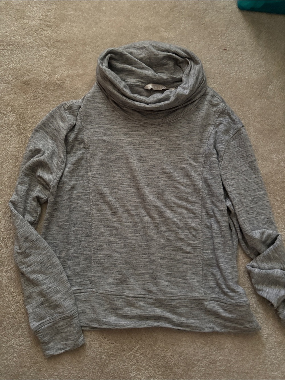 Athleta Heather Gray Cowl Neck Sweater